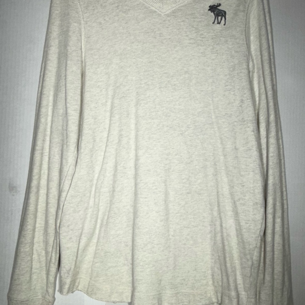 Abercrombie & Fitch Mens SZ L Preppy Ivory Sweater L/S Pullover